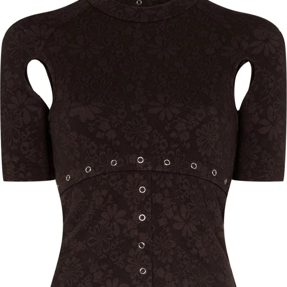 Eckhaus Latta Undone floral-print T-shirt